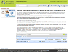 Tablet Screenshot of consult.worcester.gov.uk